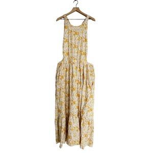 Tuckernuck Hyacinth House Floral Backless Pinafore Maxi Dress